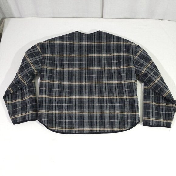 Zara Womens Plaid Button-Up Jacket Size S Black/Beige Cotton Blend READ ME - Picture 9 of 9
